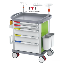 CQ-08 Medical hospital Furnitures Italy ABS Mobile  Emergency Trolley Price